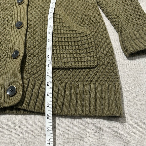 Tommy Hilfiger Cardigan Sweater Womens Size XL Wool Blend Army Green Long Sleeve - Picture 3 of 8